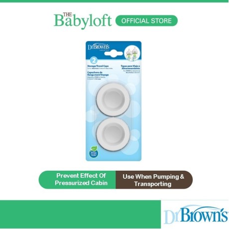 Dr. Brown’s Wide-Neck Baby Bottle Storage Travel Caps, 2 pack