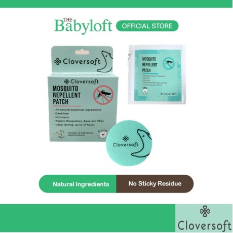 Cloversoft Plant Based Mosquito Repellent Patch (10 Patch / Pack) - Safe for Kids & Pregnant Women