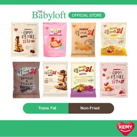 KEMY Baked Grain Kids Snack Crispy Roll 21 From Korea (Strawberry/ Chocolate/ Cream Cheese / Purple Sweet Potato) (SWEET POTATO)