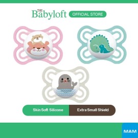 MAM Perfect Pacifier 2-6 Months Softer Baby Soother with Self Sterilising Travel Case