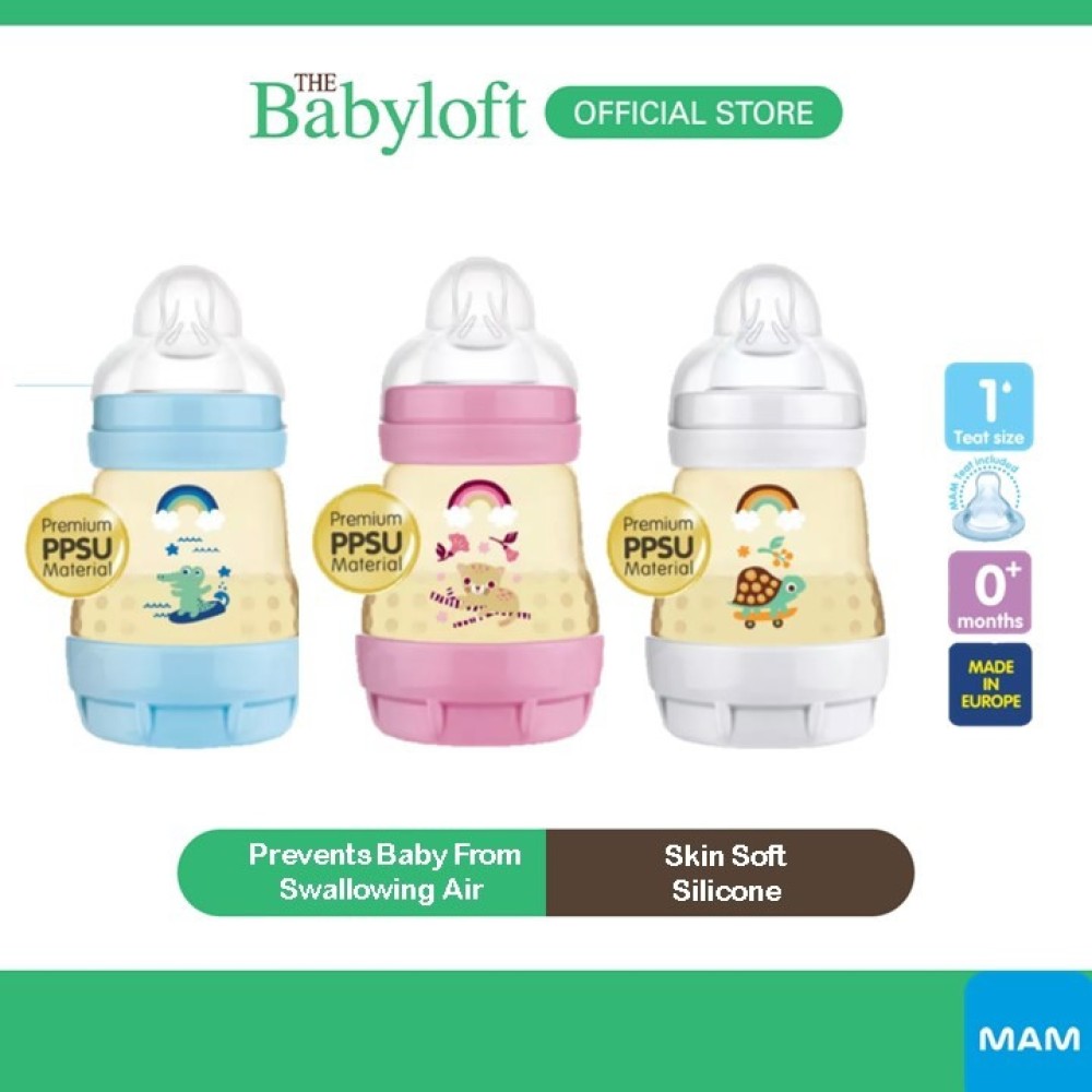 ￼MAM Easy Start Anti Colic PPSU Bottle (160ml) with Slow Flow Silicone Teat