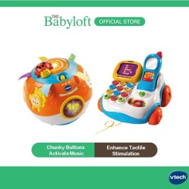 [BUNDLE] Vtech Crawl And Learn Bright Lights Ball + My First Phone Record Your Voice Baby Toy Infant Toddler Baby Toys
