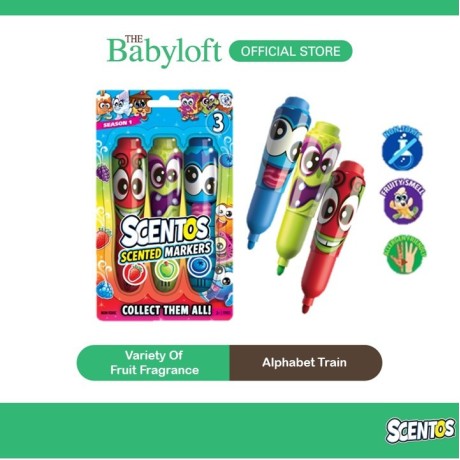 Scentos 3Ct Scented Bullet Tip Marker Pen
