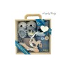 Angeliz Baby Gift Lovely Beginner Wooden Box Hamper Set 10 Pcs- Blue