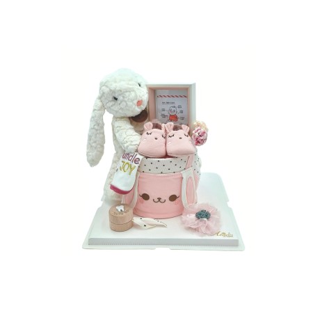 Angeliz Bunny Friend Outing Baby Hamper Set 10 Pcs- Pink