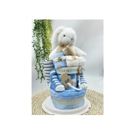 Angeliz Comfort Blanket & Grooming Baby Hamper Set 11 Pcs- Blue