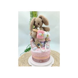 Angeliz Comfort Blanket & Grooming Baby Hamper Set 11 Pcs- Pink