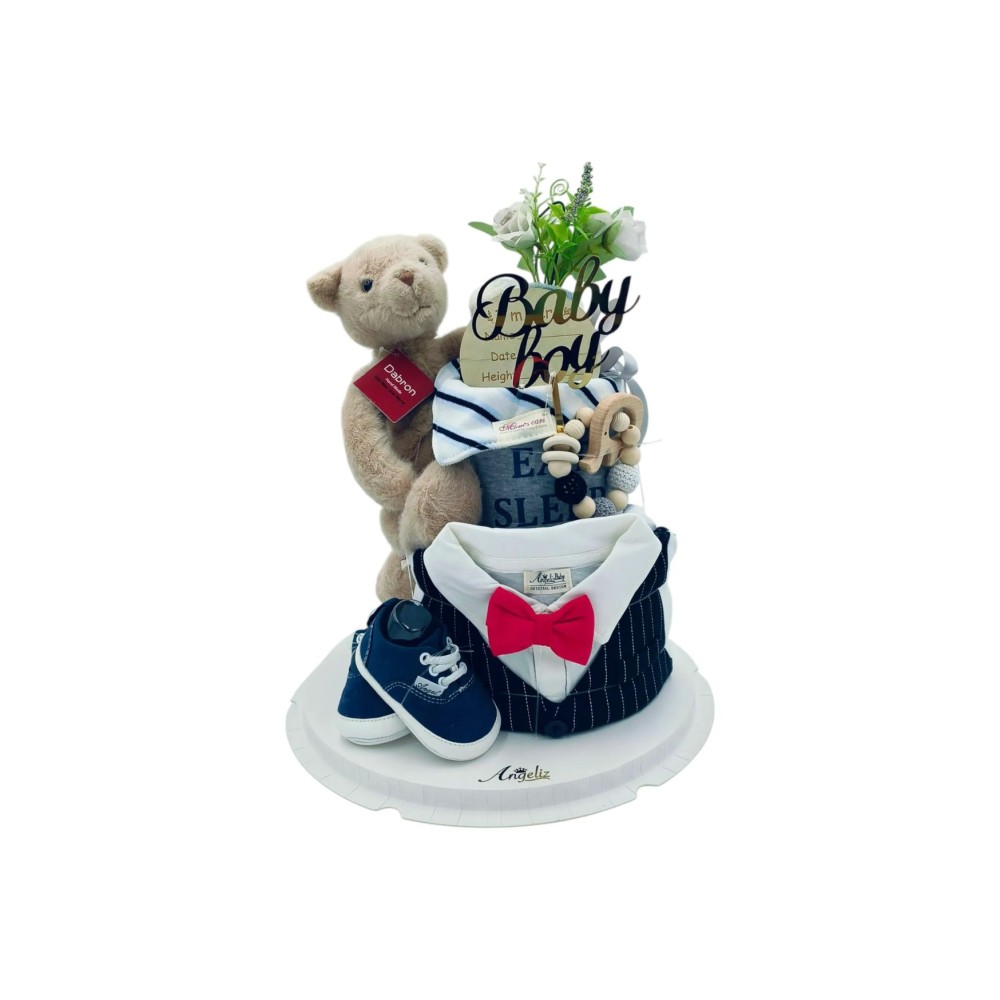 Angeliz Tuxedo Memory Premium Bear Hamper Set 13 pcs