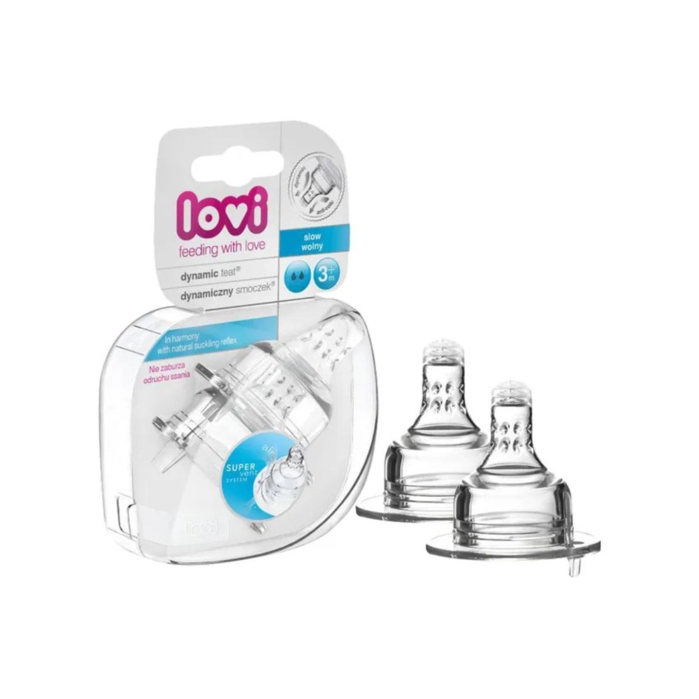 LOVI Dynamic Feeding Teat Medium 2 pcs