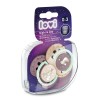 LOVI Silicone Dynamic Soother 0-3m 2 pcs Night&Day Girl
