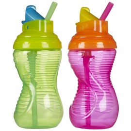 Munchkin-MIGHTY GRIP 10OZ FLIP STRAW CUP - 1PK (ASSORTED)