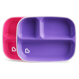 Munchkin-2pk Splash Divided Plates