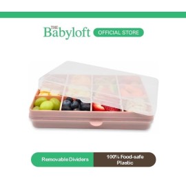 MELII Snackle Box Divided 12 Compartments Snack Container - Pink