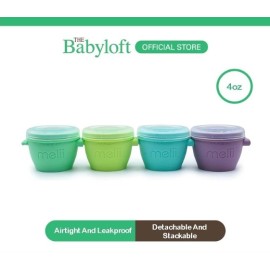 Melii Silicone Snap & Go Pods Food Container (4 Pcs/4oz)