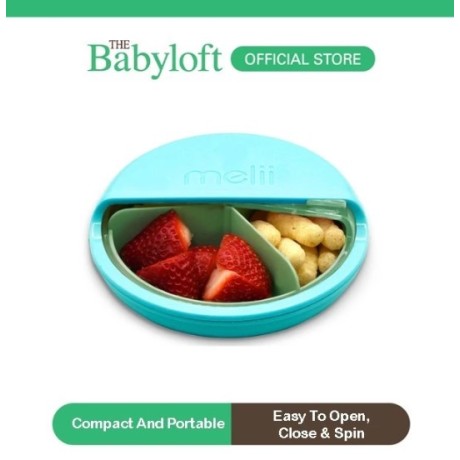 MELII Spin Snack BPA Free Container - Blue