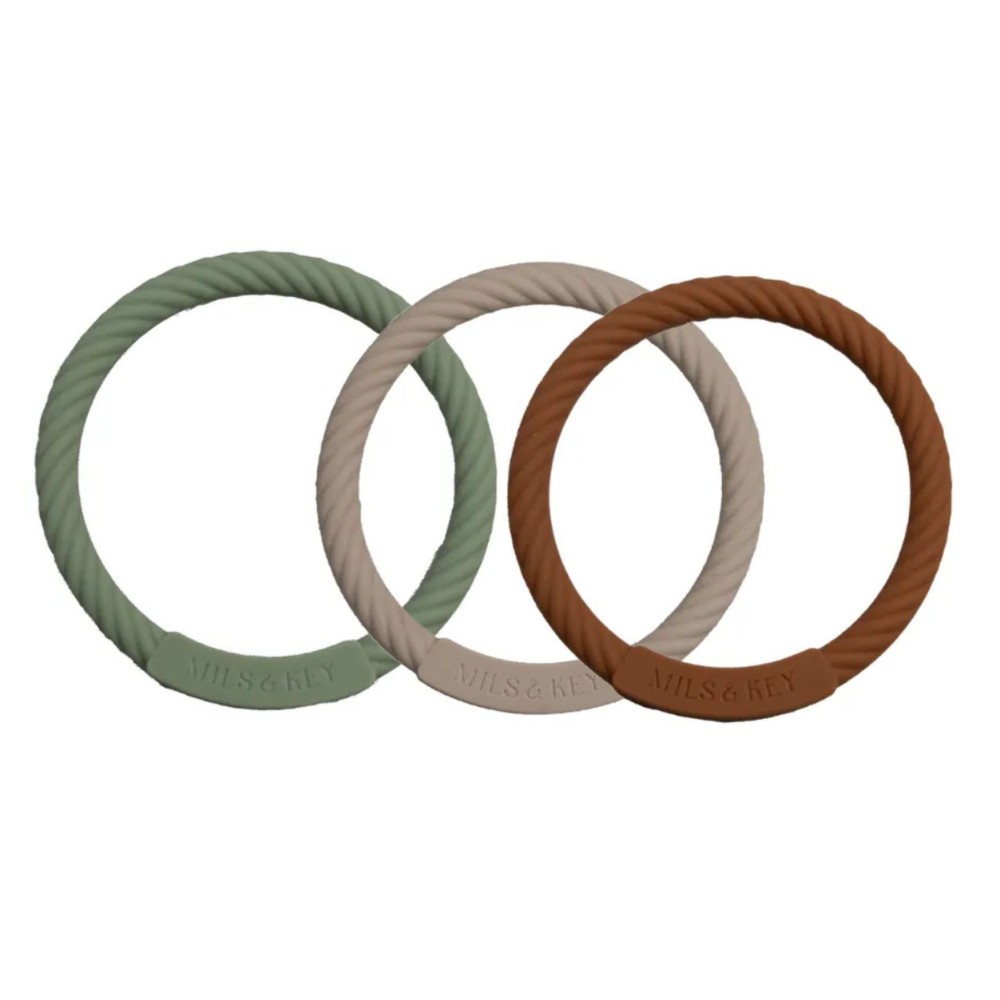 Mils & Key's Bracelet Teether - Clay | Grey | Sage