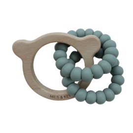Mils & Key's Bear || Teether - Stone Blue