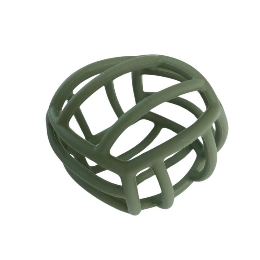 Mils & Key's Geometric Teething Ball - Stone Blue