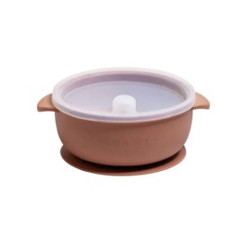Mils & Key's Speckled   Bowl + Lid - Speckled Rusty Plum