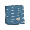 Mils & Key's 70% Bamboo +30% Cotton Swaddles - Stone Blue Dash