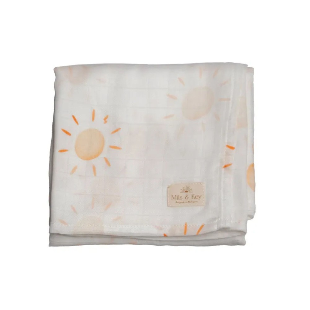 Mils & Key's 70% Bamboo +30% Cotton Swaddles - Sun