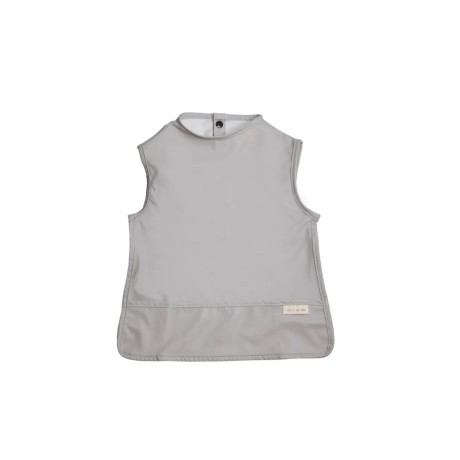 Mils & Key's Mess-Proof Sleeveless Apron/Bib - Speckled Dove Grey