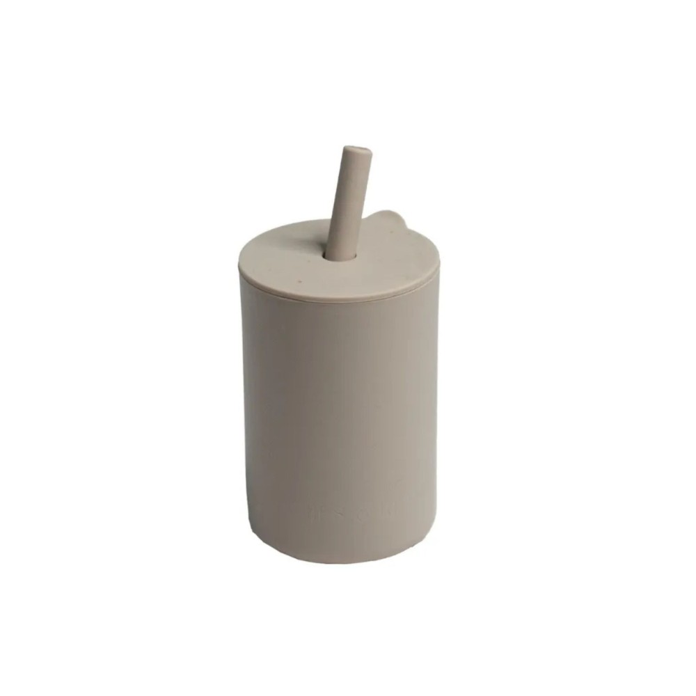 Mils & Key's Straw cup with lid - Dove Grey