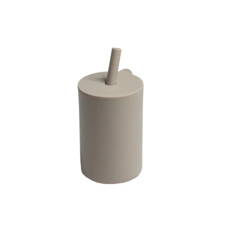 Mils & Key's Straw cup with lid - Dove Grey
