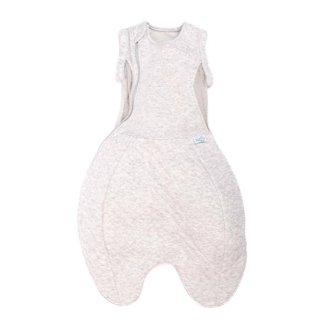 PURFLO Swaddle to Sleep Bag 0.5 TOG Lightweight for 0-4 Months Minimal Grey