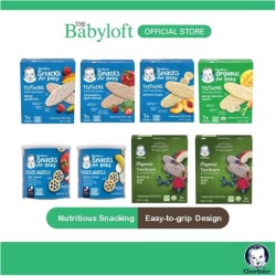 GERBER Teethers Snacks for Baby Gentle Teething Wafers, Non-GMO Ingredients 7+ Months Organic Mango Banana carrot