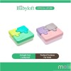 MELII 3-Compartment Puzzle Food Container for Toddler Lime Blue Mint