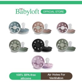 FRIGG Moon Soft Silicone BPA Free Baby Pacifier - 7 Colours 0-6 months Blush