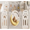 Lucky Baby Smart System™ Flodable Safety Play-Yard  Moon Bear Design Night Light-White+Grey 
12+2 (148x155x64cm) L
I
O
N