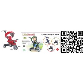 Lucky Baby Little General™ Classic Tricycle 4in1 - Red 10+mth RED