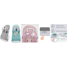 Lucky Baby Infant To Toddler Bouncer (Birth To 18Kgs) 
2 Cloth Toys Removable Bar Music & Vibration Function ,Breathable Seat 
