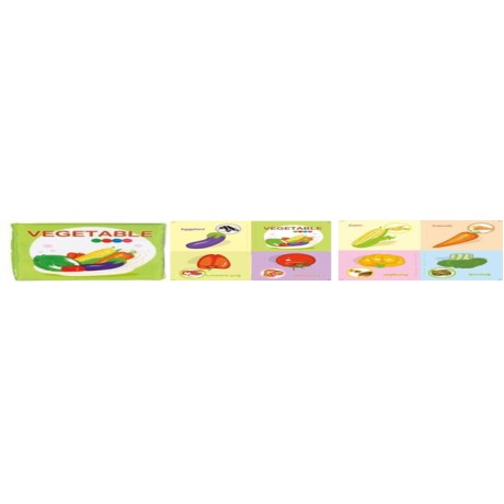 Lucky Baby English Vegetable Cloth Book Size : 11x11 cm  VERETABLE