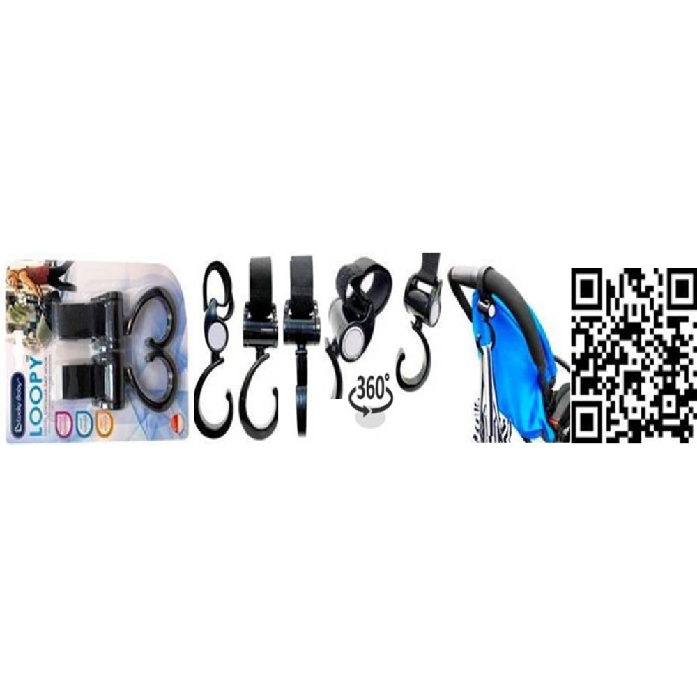 Lucky Baby LOOPY™ Swivel Stroller 360° Hook (2 Pcs) 2 PCS Lucky Baby LOOPY™ Swivel Stroller 360° Hook (2 Pcs) 2 PCS