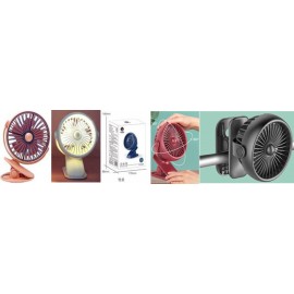 Lucky Baby FAN W/LIGHT, 3 SPEED 360° ROTATE 
Material : ABS, Battery: 500m1, USB
Size: 12.2x8.3x13.5cm Pink
粉红