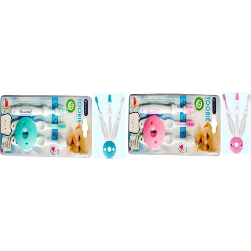 Lucky Baby WHITY™ Training Toothbrush Set (3 pcs for 6-8, 8-12, 12+Mth) BLUE
PINK Lucky Baby WHITY™ Training Toothbrush Set (3 pcs for 6-8, 8-12, 12+Mth) BLUE
PINK