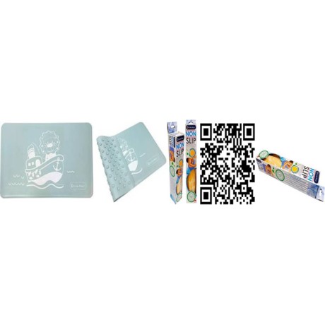 Lucky Baby Printed Rubber Bath Mat one color printed 58*34CM BLUE
