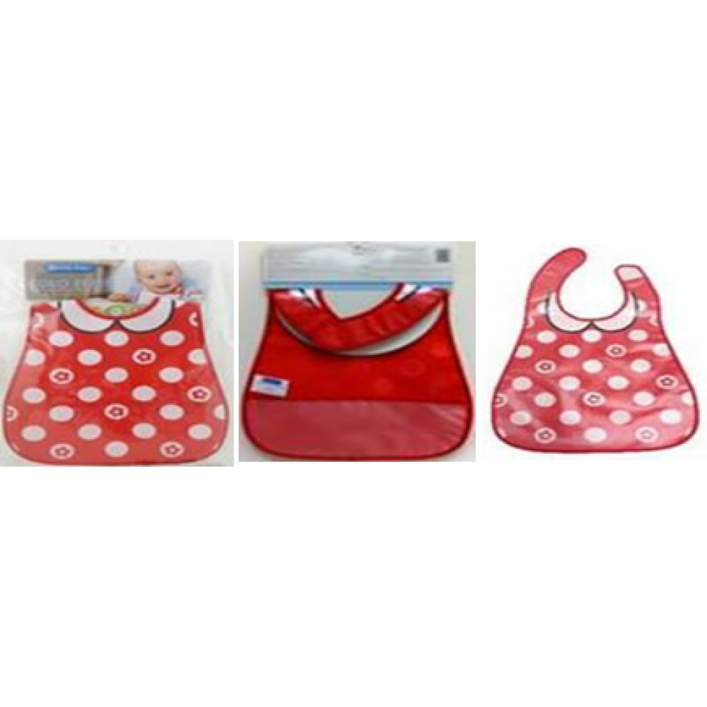 Lucky Baby SOLO EEZEE™ CLEAN BIB (W/FLIP CRUMB POCKET)-(Body:100% PEVA Trimming:15% Cotton 85% Polyester) Lucky Baby SOLO EEZEE™ CLEAN BIB (W/FLIP CRUMB POCKET)-(Body:100% PEVA Trimming:15% Cotton 85% Polyester)