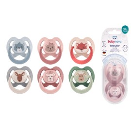Baby Nova Soother, Silicon, Orthodontic, with Ring, 6-18M (Made in Germany)