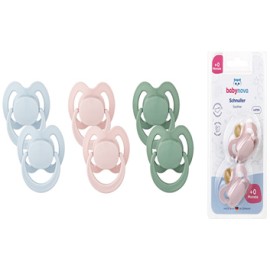 Baby Nova Soother, Latex, Orthodontic, without Ring, 0-6M (Made in Germany)