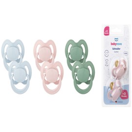 Baby Nova Soother, Latex, Orthodontic, without Ring, 18M+ (Made in Germany)
