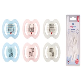 Baby Nova Soother, silicone, symmetrical, without ring, size 0 - 6 m. (Made in Germany)