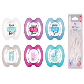 Baby Nova Soother, silicone, symmetrical, without ring, 18+ m. (Made in Germany)