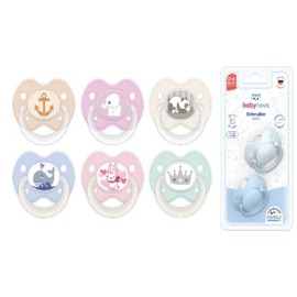Baby Nova Soother, silicone, orthodontic, with ring, size 0 - 6 m. (Made in Germany)