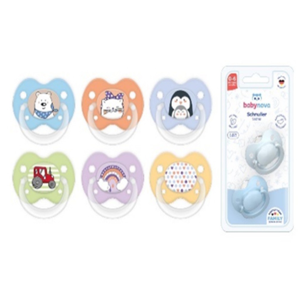 Baby Nova Soother, silicone, orthodontic, with ring, size 6 - 18 m. (Made in Germany) Baby Nova Soother, silicone, orthodontic, with ring, size 6 - 18 m. (Made in Germany)