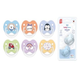Baby Nova Soother, silicone, orthodontic, with ring, size 6 - 18 m. (Made in Germany)