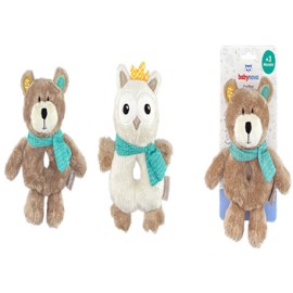 Baby Nova Soft Rattle, with little bell, assorted designs 6+ months (Made in Germany)